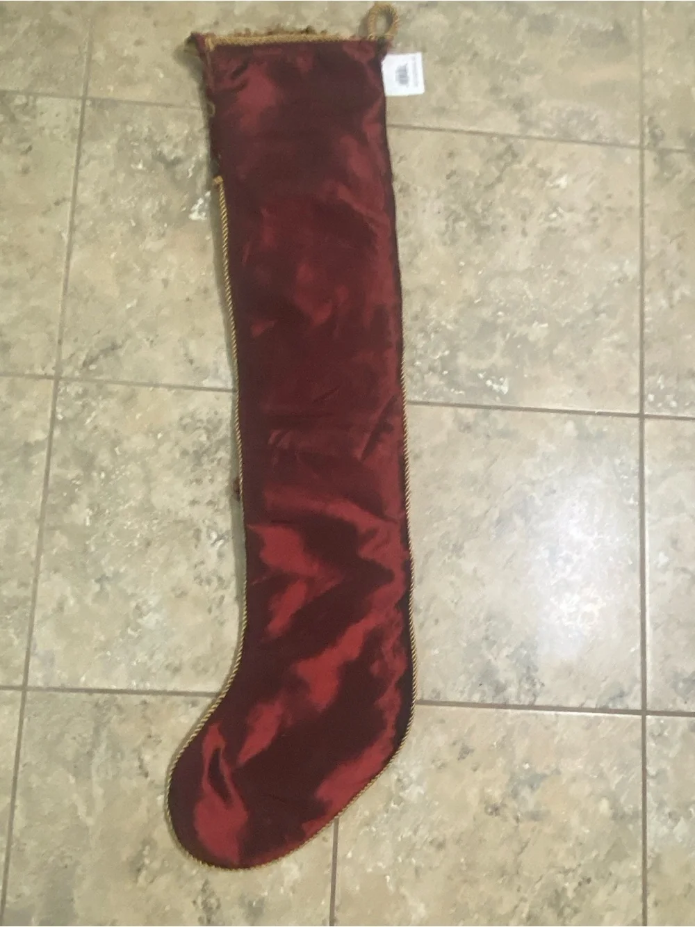 Vintage C&F Enterprise 36”H Victorian Christmas 4 Pocket Velvet Stocking New